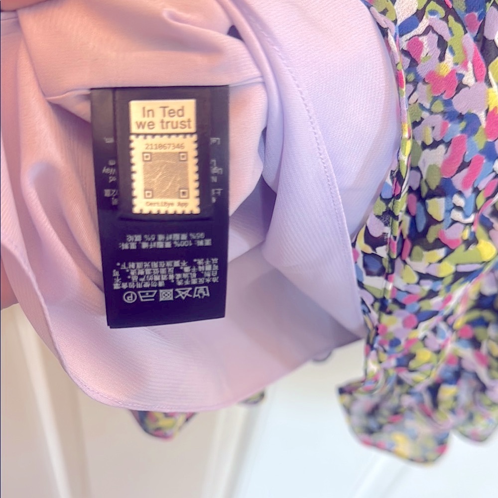 Ted Baker London Karlie Multicolor Black Smocked Detail Tiered Mini Dress - Picture 8 of 9